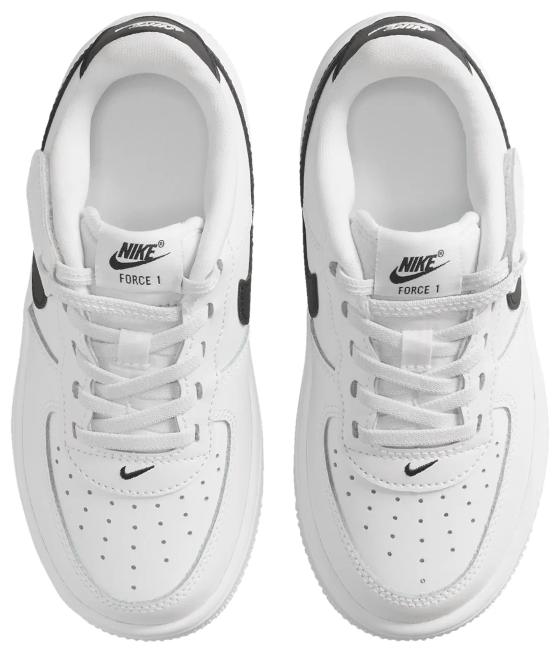 Детские кроссовки для мальчиков с липучкой Nike Air Force 1, Black/White — фото 4
