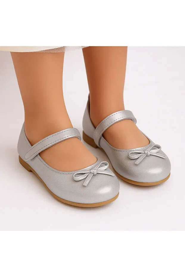 Детские балетки для девочек с бантом Silver Mustache Bowknot Kateyler, Gray