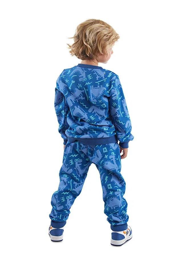 Детский спортивный комплект для мальчиков хлопковый Dino park Denokids, Navy Blue — фото 4