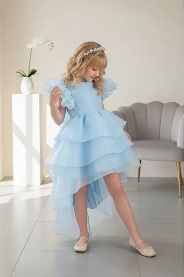 Детское платье для девочек с пайетками Abiyekids, Blue