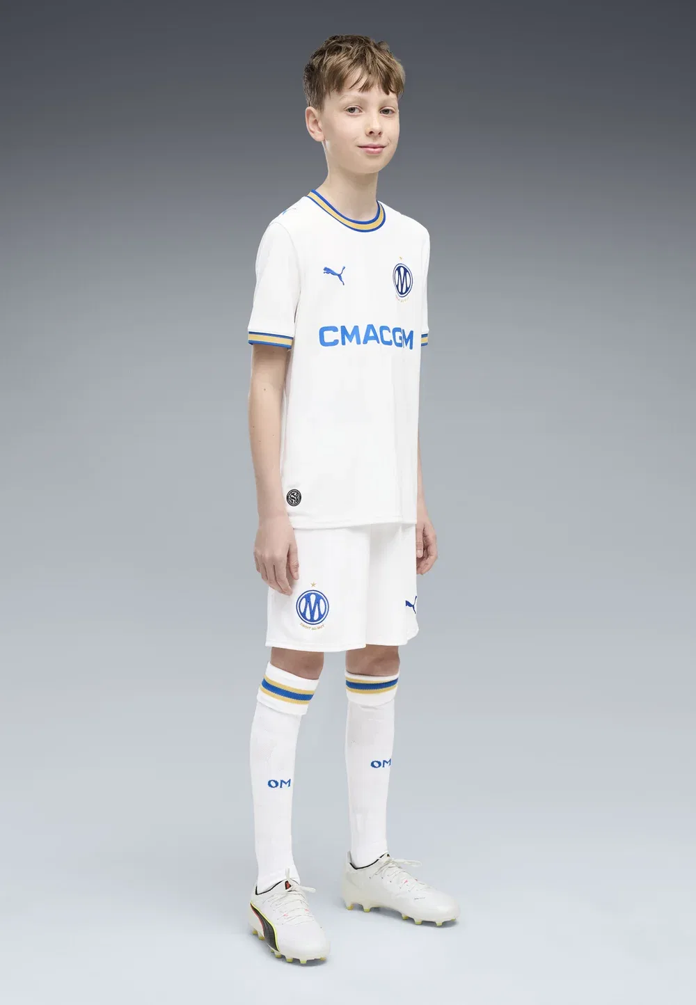 Шорты Olympique de Marseille 26/27 унисекс - спортивные шорты Puma, White- Team Royal
