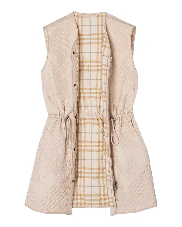 Женский жилет стеганый Walby Warmer Burberry, Stone Beige — фото 3