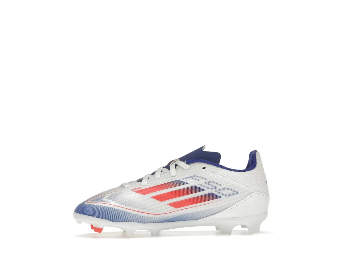 Детские бутсы с длинным рукавом Adidas F50 League Multi-Ground, Cloud White Solar Red Lucid Blue — фото 3