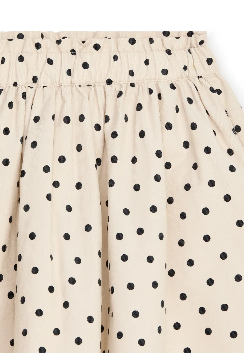 Вельветовая юбка - мини-юбка Arket, Beige Black — фото 3