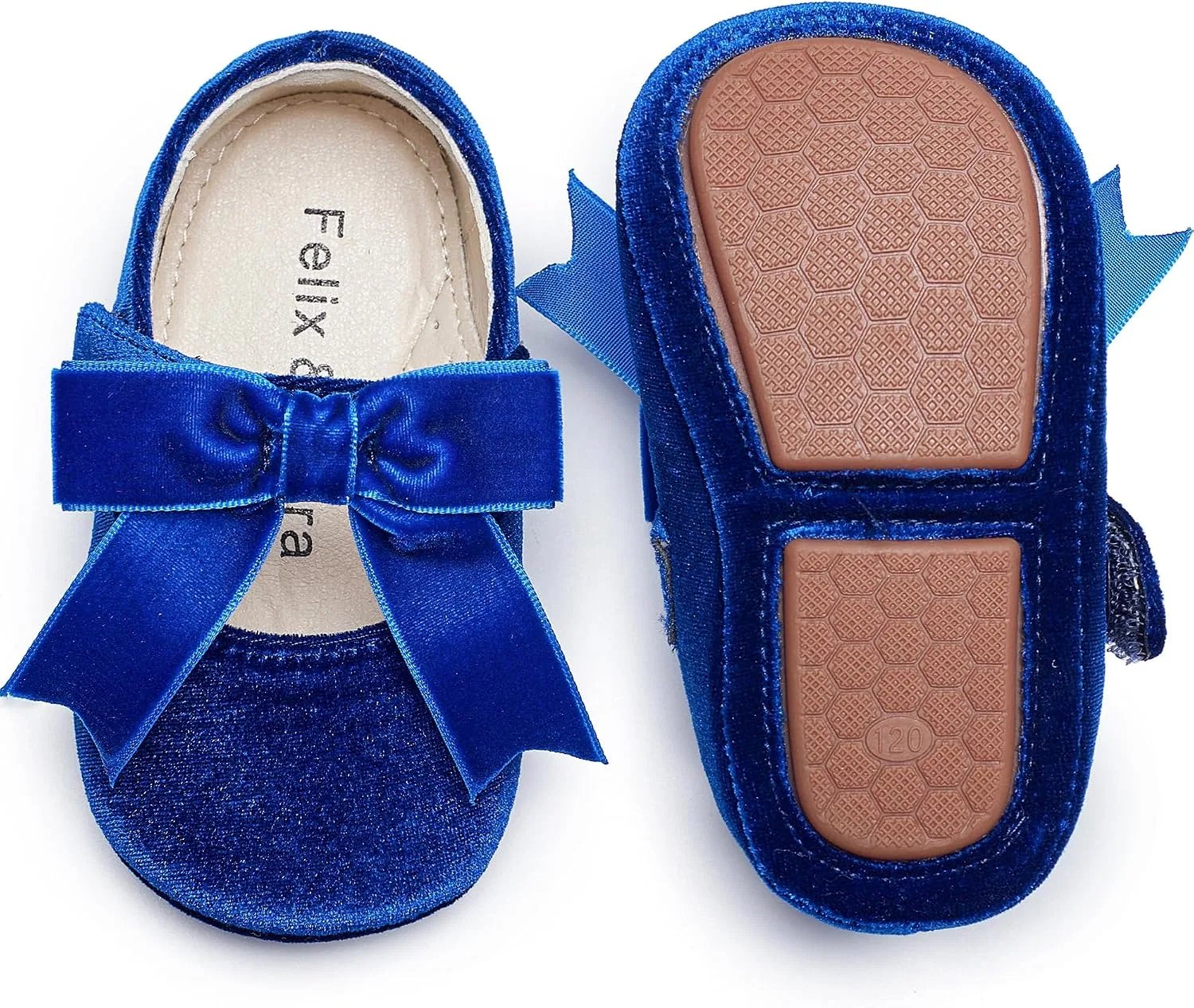 Детские балетки для девочек с мягкой подошвой Felix & Flora, Navy Blue