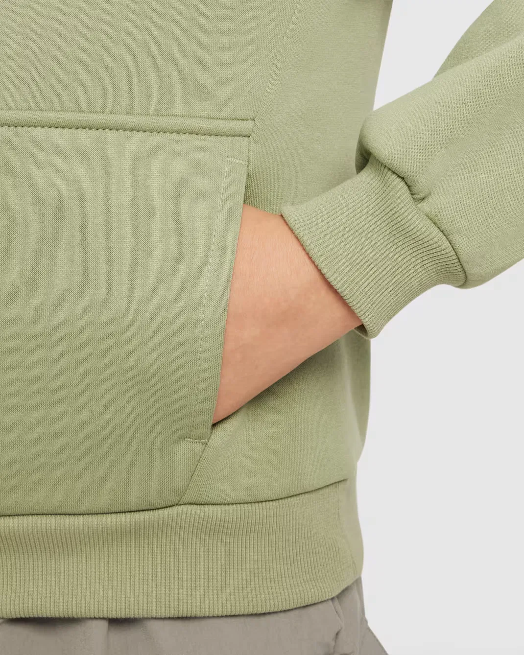 Толстовка с капюшоном для детей постарше Nike Sportswear Club Fleece, Oil Green/White — фото 4