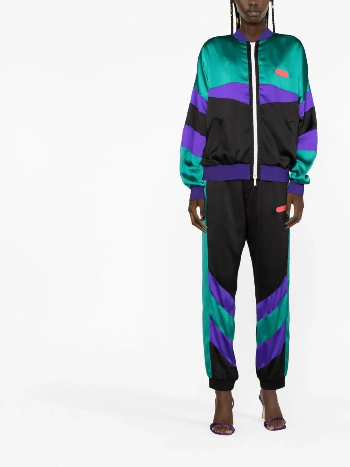 Куртка-бомбер с цветными блоками DSQUARED2, зеленый — фото 2