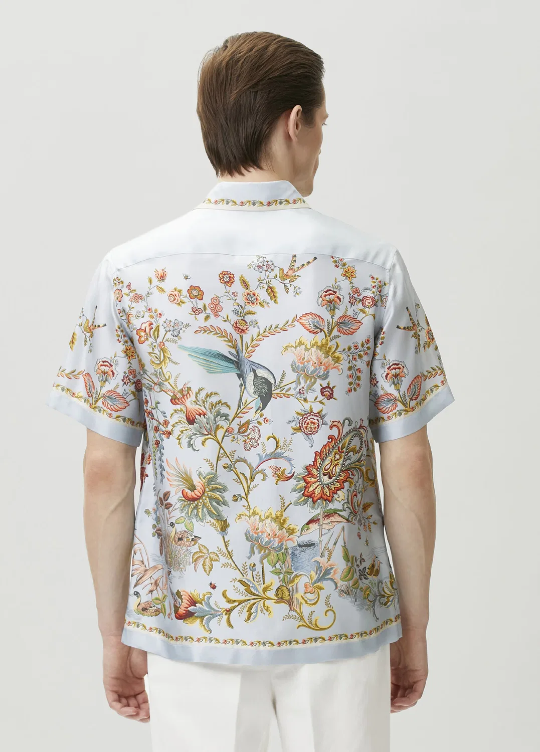 Рубашка Etro с рисунком, светло-голубая — фото 4