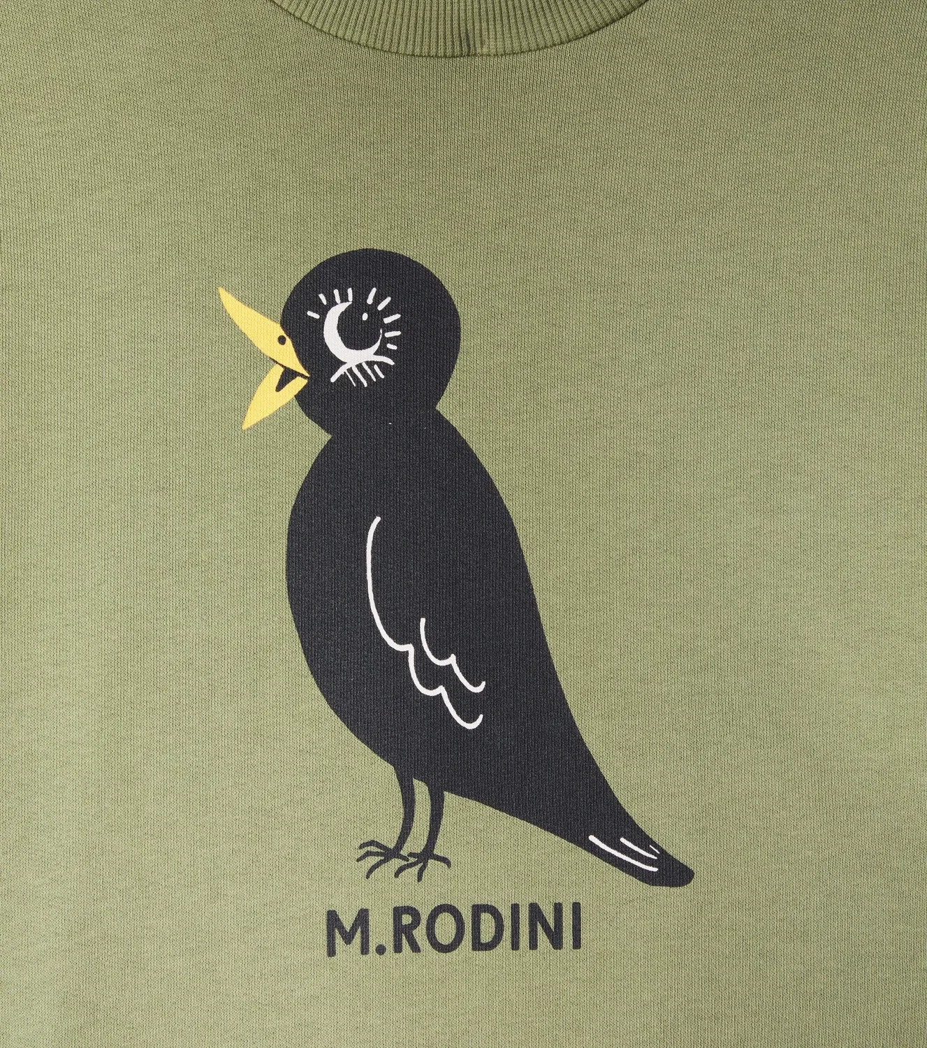 Свитшот из хлопка Дрозд Mini Rodini, зеленый — фото 3