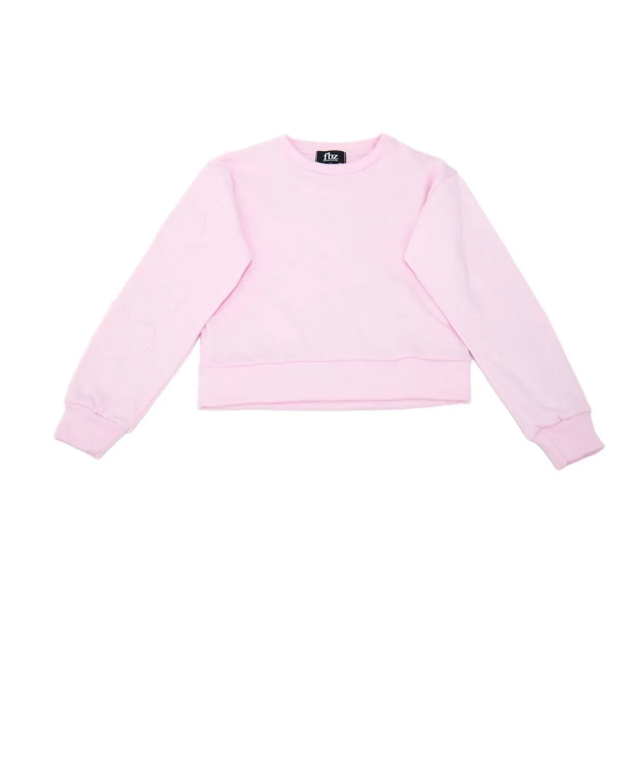 Детский свитшот с аппликациями в виде сердечек Annie Heart Sweatshirt flowers by zoe, Light Pink — фото 4