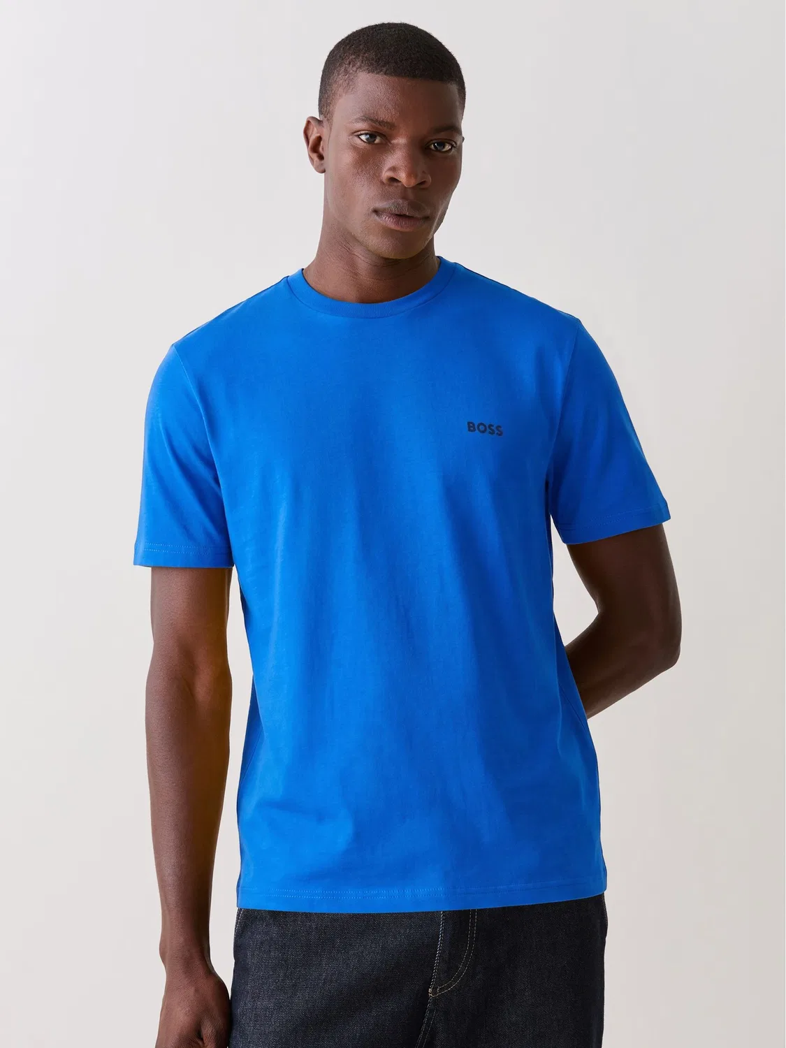 Синяя футболка с логотипом BOSS Regular Fit