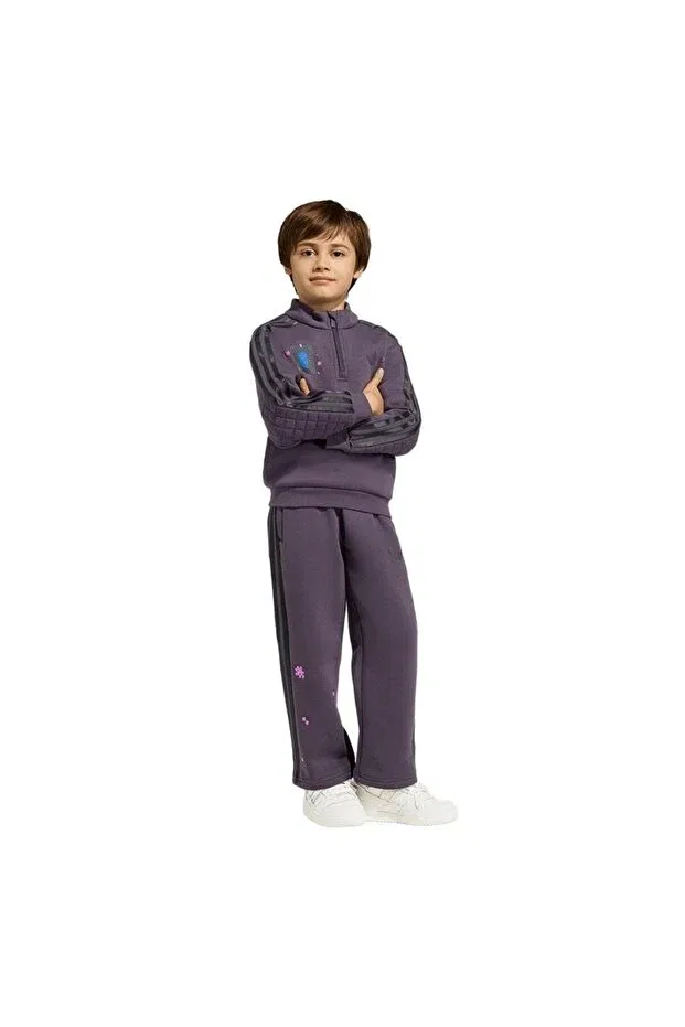 Детский спортивный костюм для девочек с длинным рукавом Adidas, Purple — фото 4