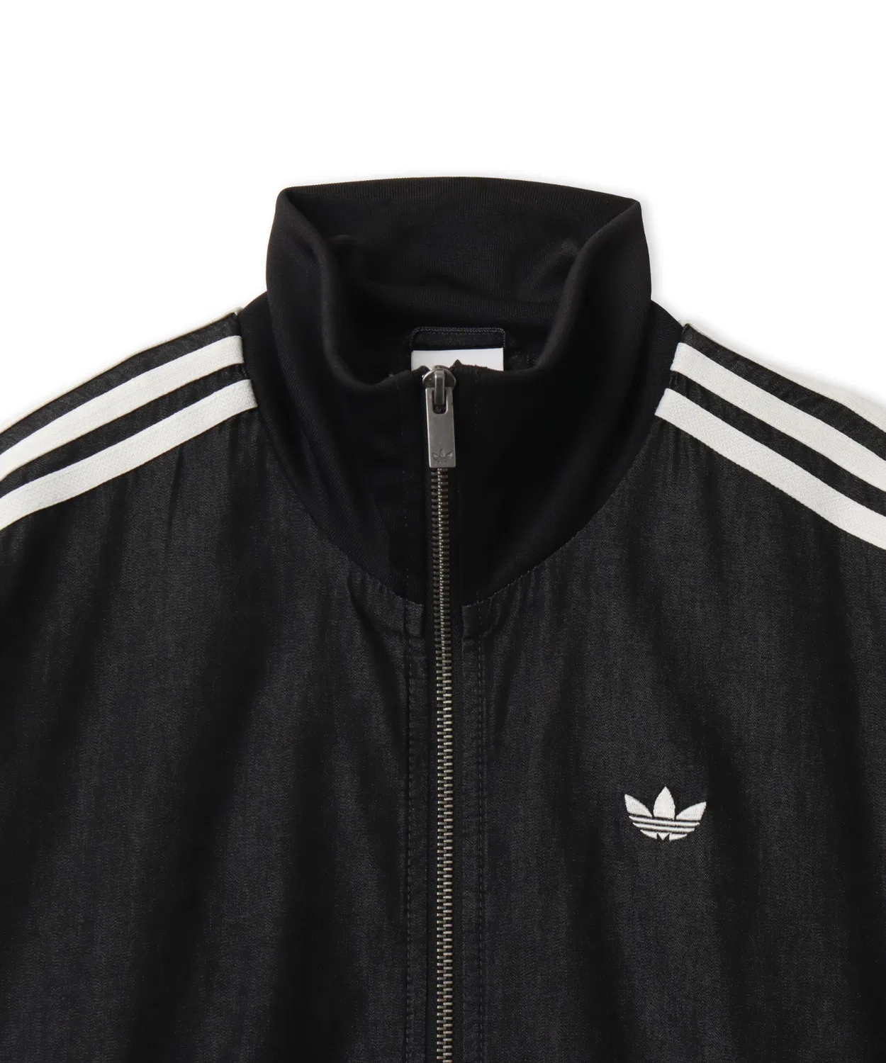 Женская джинсовая куртка с принтом Firebird Track Top Adidas, Black — фото 2