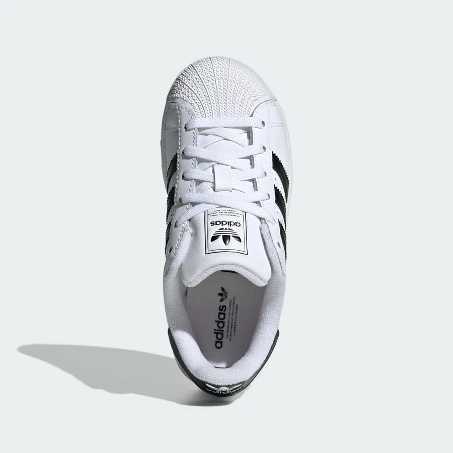Детские кроссовки с культовым дизайном adidas Originals Superstar II, Черный — фото 4