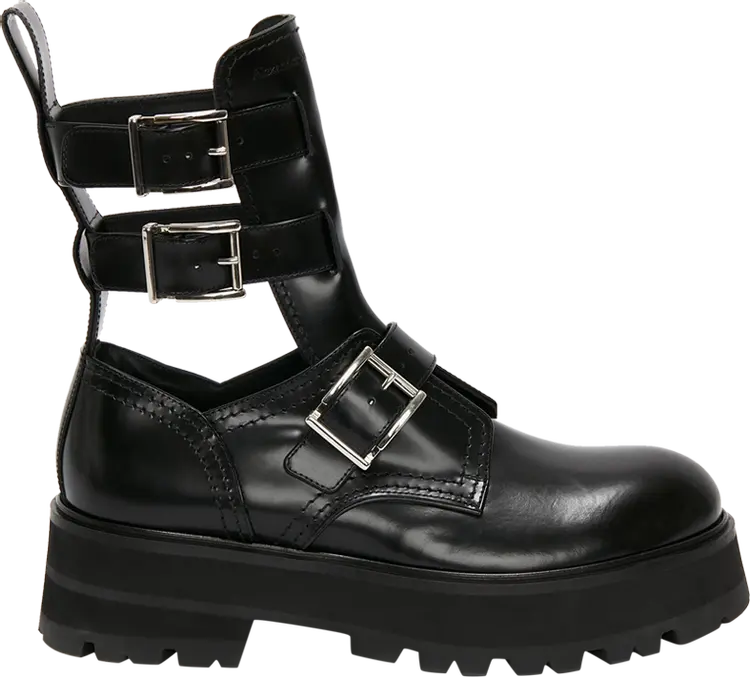Ботинки Alexander McQueen Wmns Rave Buckle Boot Black, черный