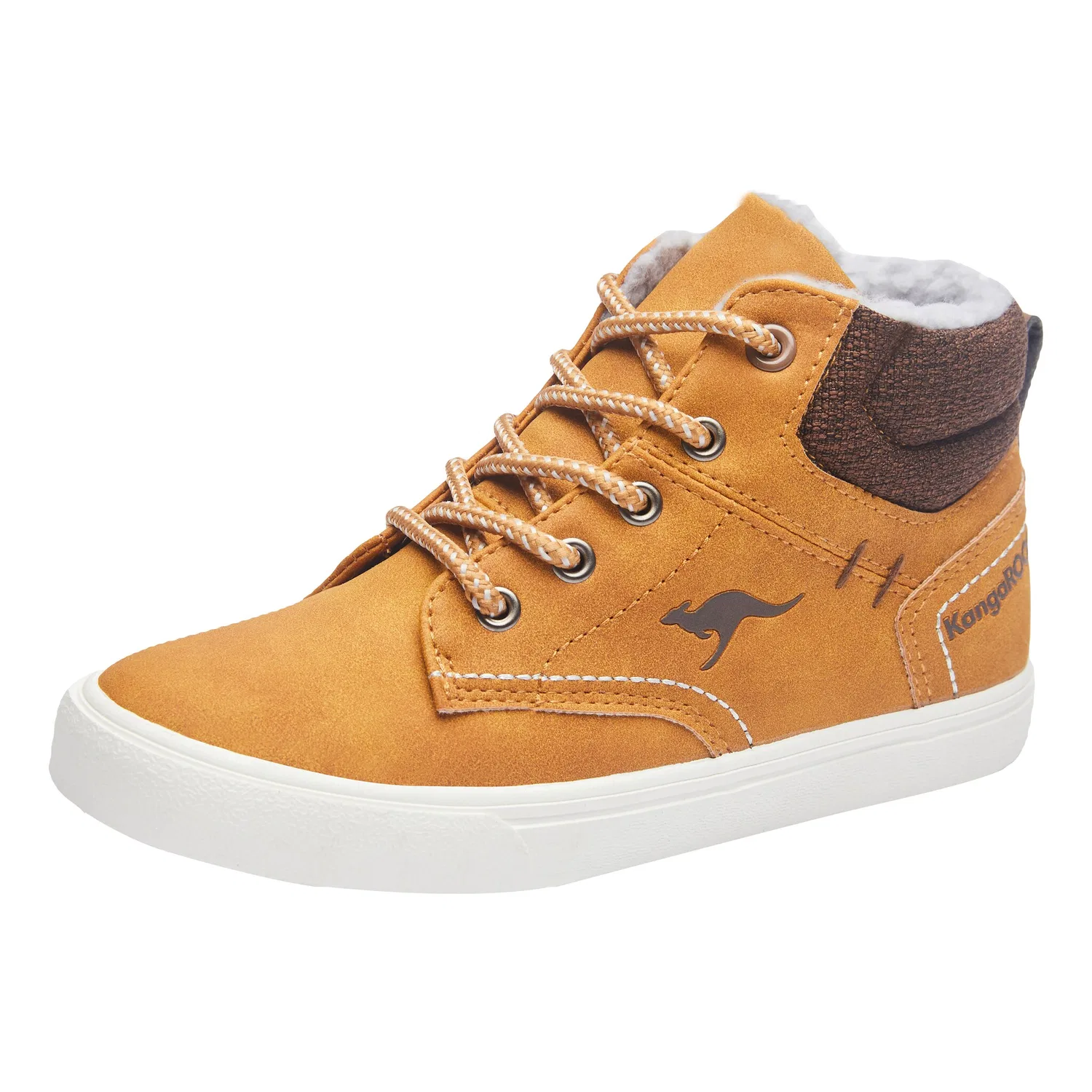 Детские кроссовки с молнией KangaROOS, Tan/Coffee