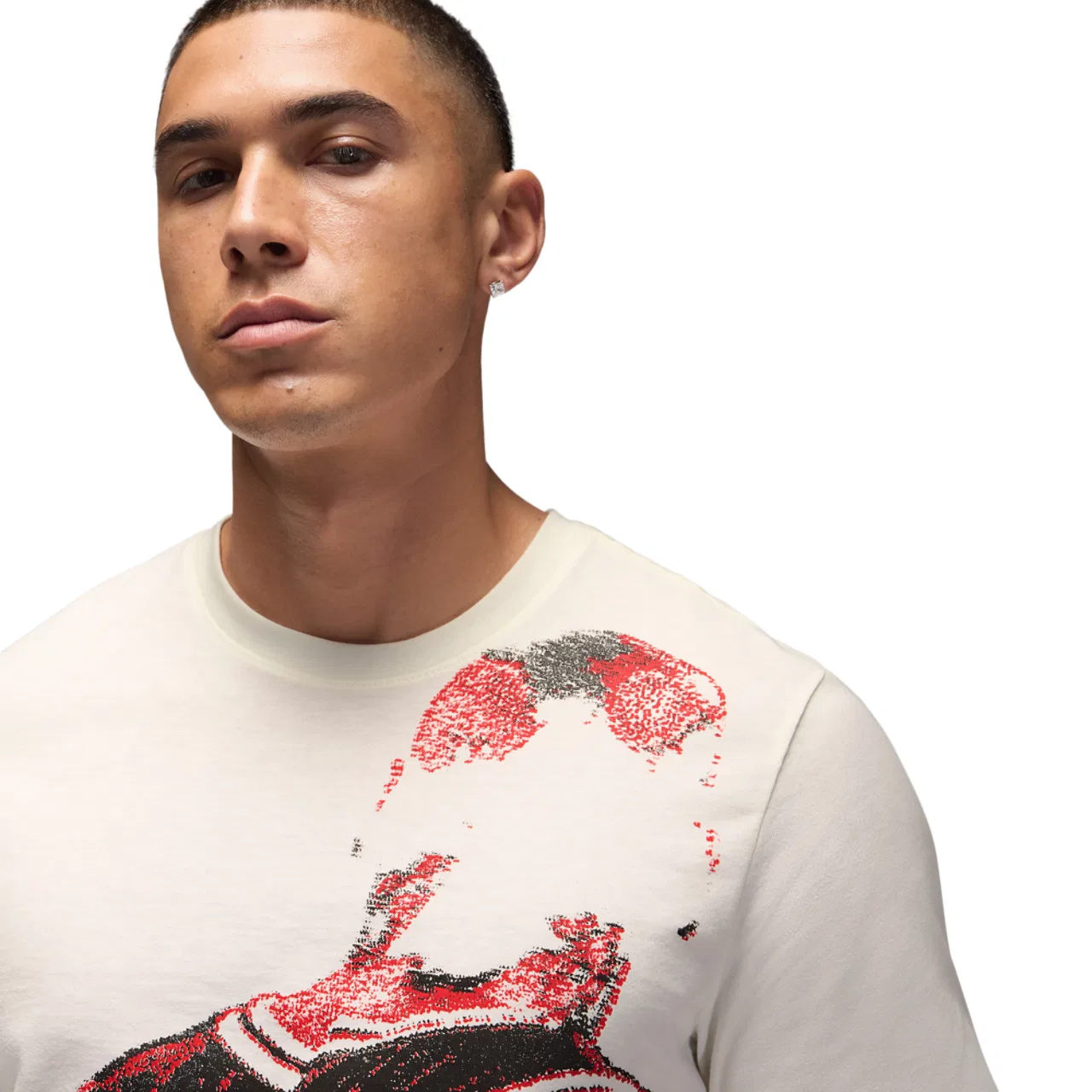 Футболка мужская Dri-FIT Sport Graphic Short Sleeve Crew Jordan, цвет Sail/Black — фото 3