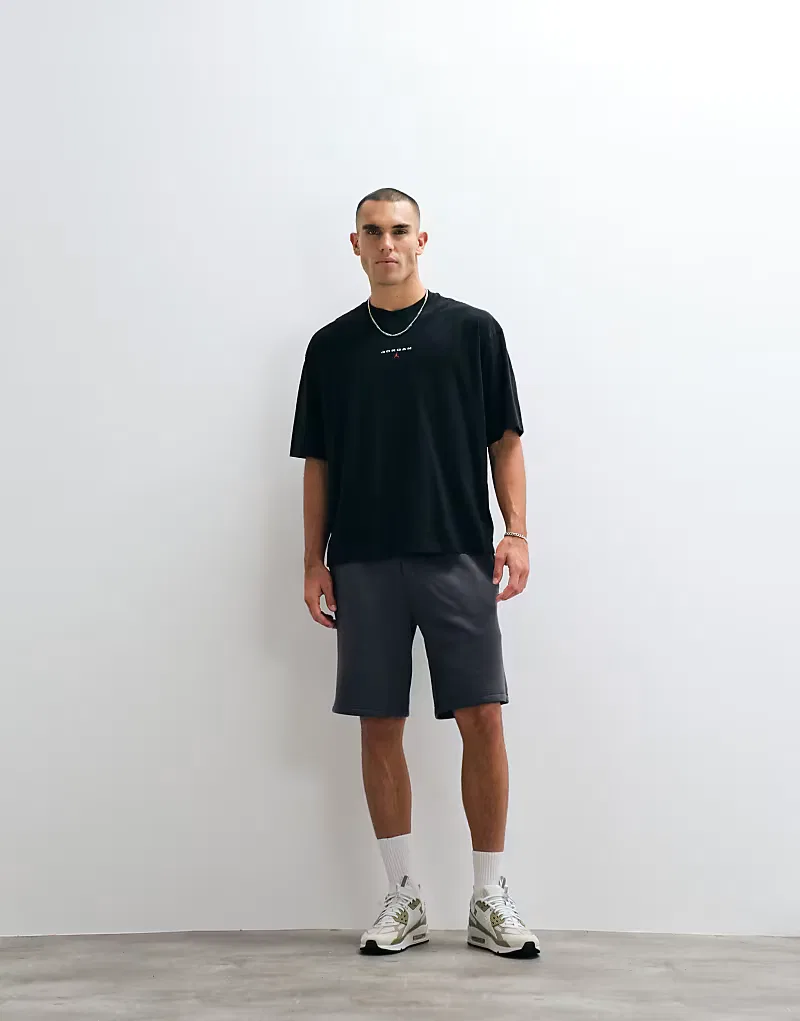 Футболка Jordan 96 с увеличенным центральным логотипом, черный — фото 3