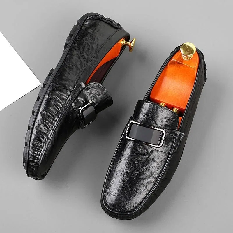 Туфли классические кожаные, Men's Slip-Ons Loafers, Black KswyyuwxgqI — фото 2