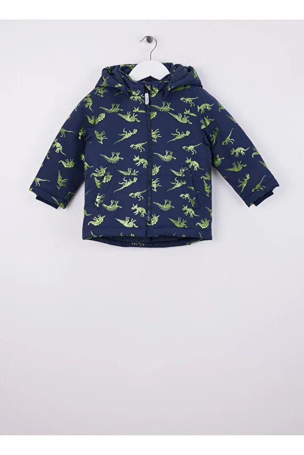 Детское пальто для мальчиков с узором Name It, Navy Blue