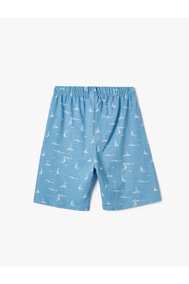 Детские шорты для мальчиков хлопковые с принтом Koton, Blue Patterned — фото 2