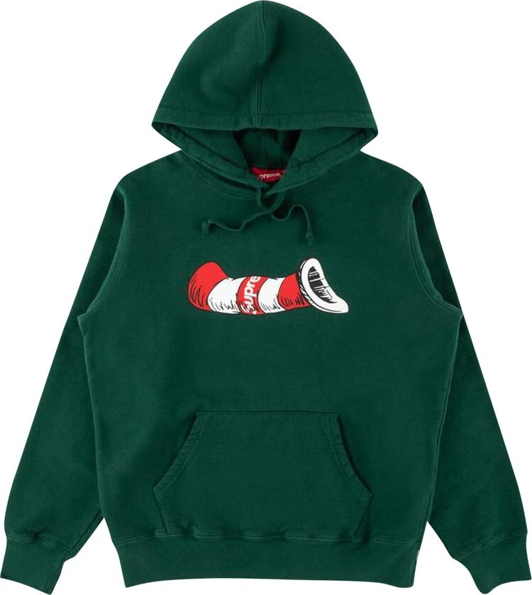 

Толстовка Supreme Cat in the Hat Hooded Sweatshirt 'Dark Green', зеленый