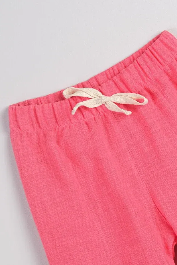 Детские брюки для девочек хлопковые Flameli Muslin Bondberro, Fuchsia — фото 3