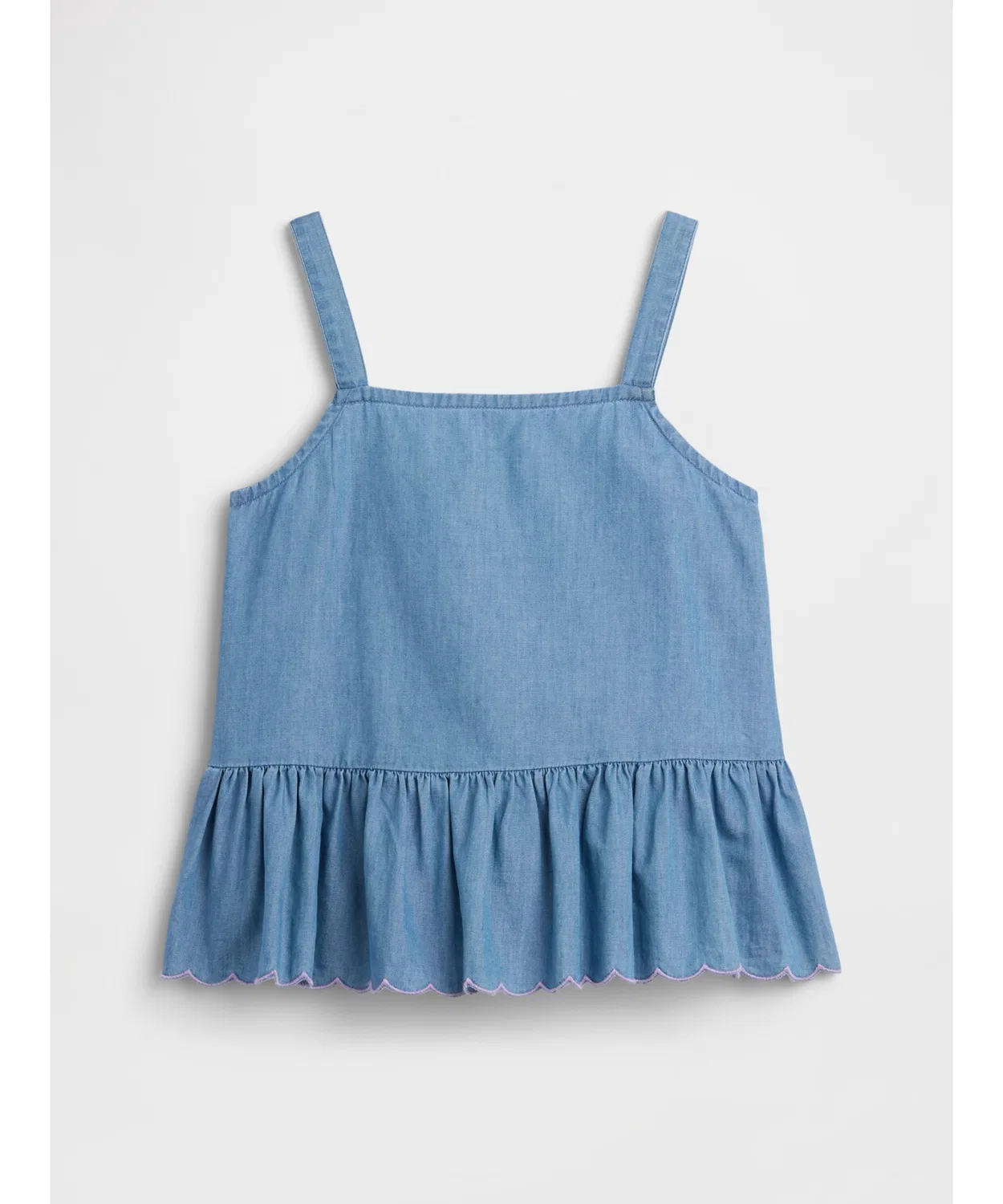 Детский топ-камисоль без рукавов с пеплумом, модель Peplum Tank Top GAP, Blue
