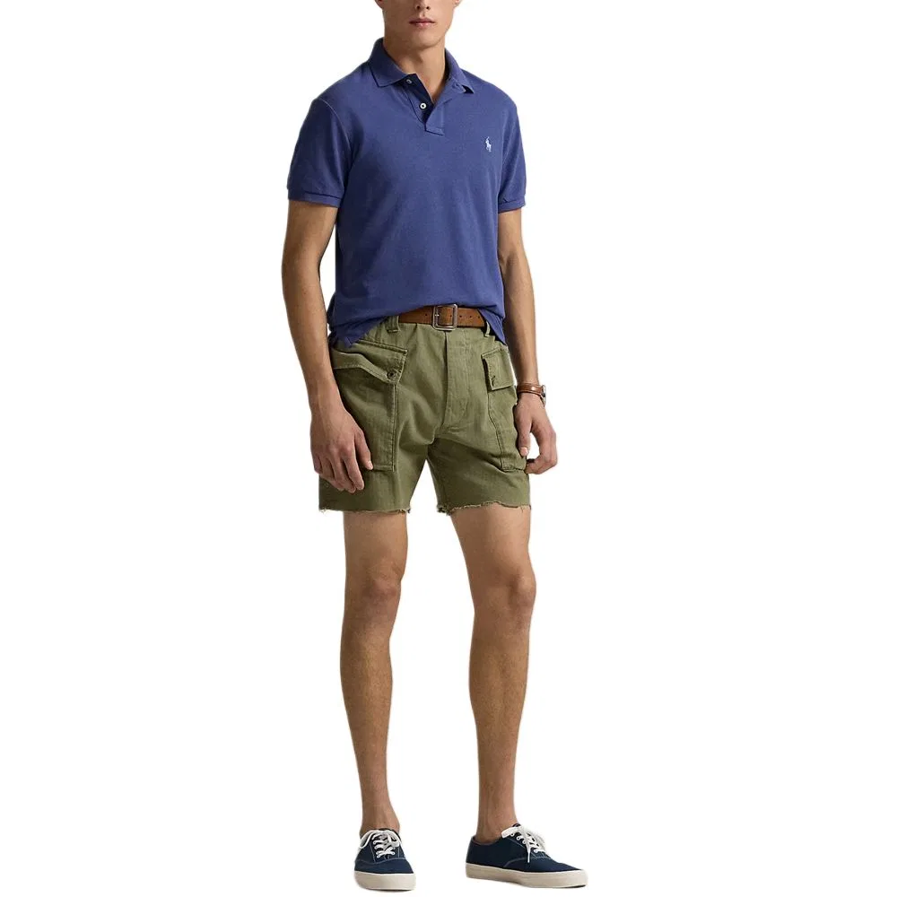 Мужское поло с коротким рукавом Custom Slim Fit Polo Ralph Lauren, Marine Blue — фото 3
