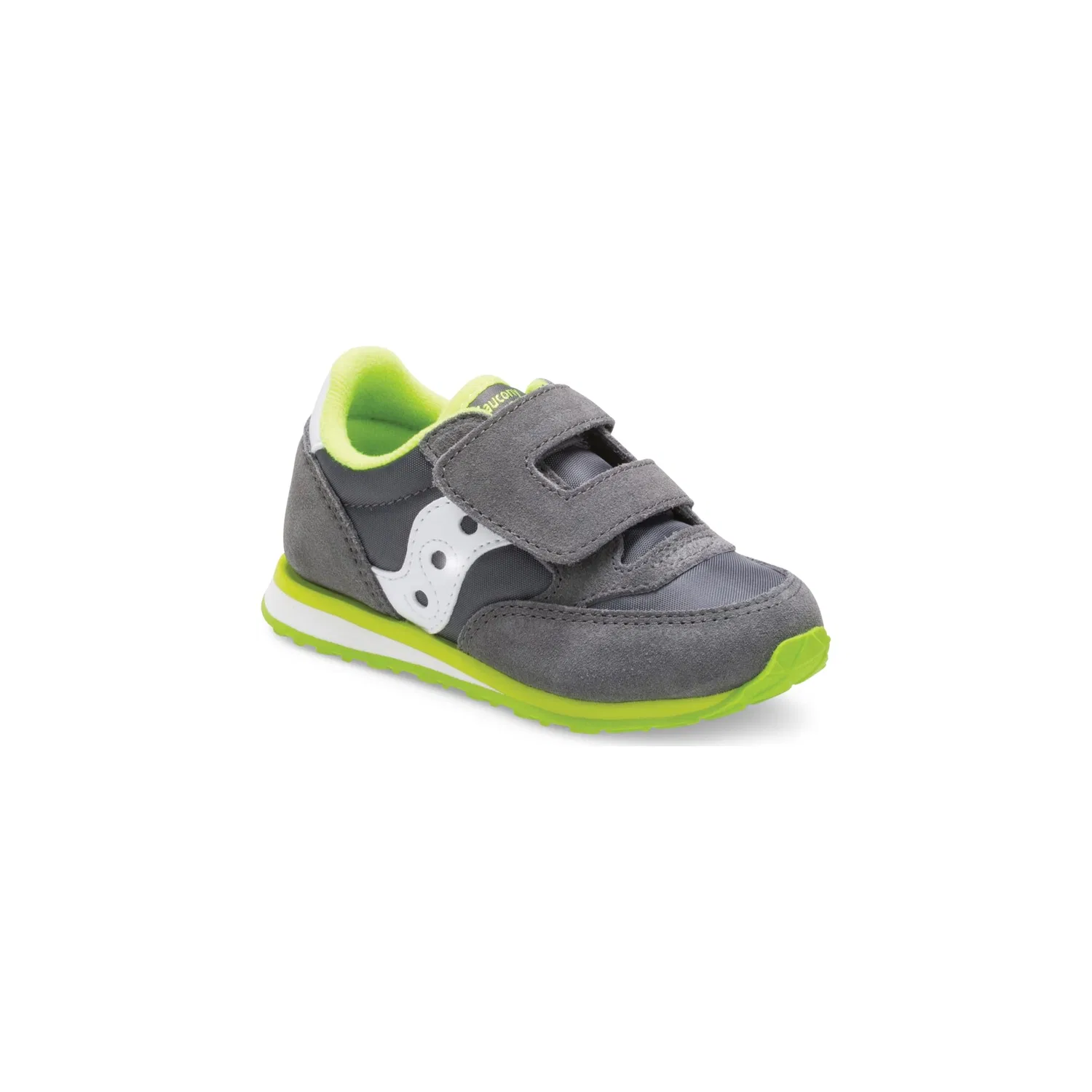 Детские кроссовки на липучке Baby Jazz Hl Saucony, Grey Silver Pink — фото 2