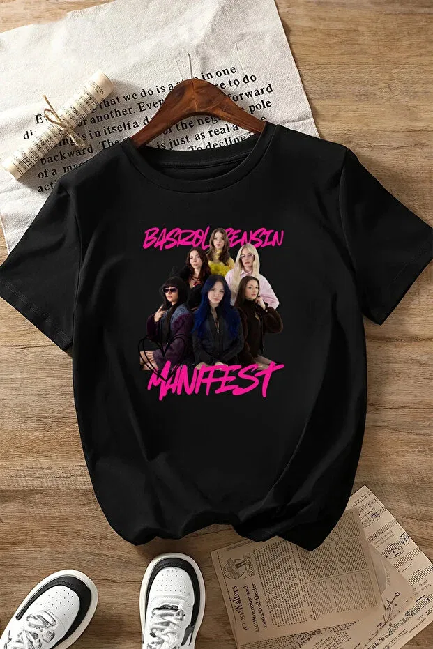 Детская футболка с принтом Manifest Design Canlook, Black