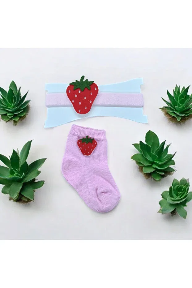 Детские носки-следки с принтом 2 шт Özkardeşler Baby, Pink