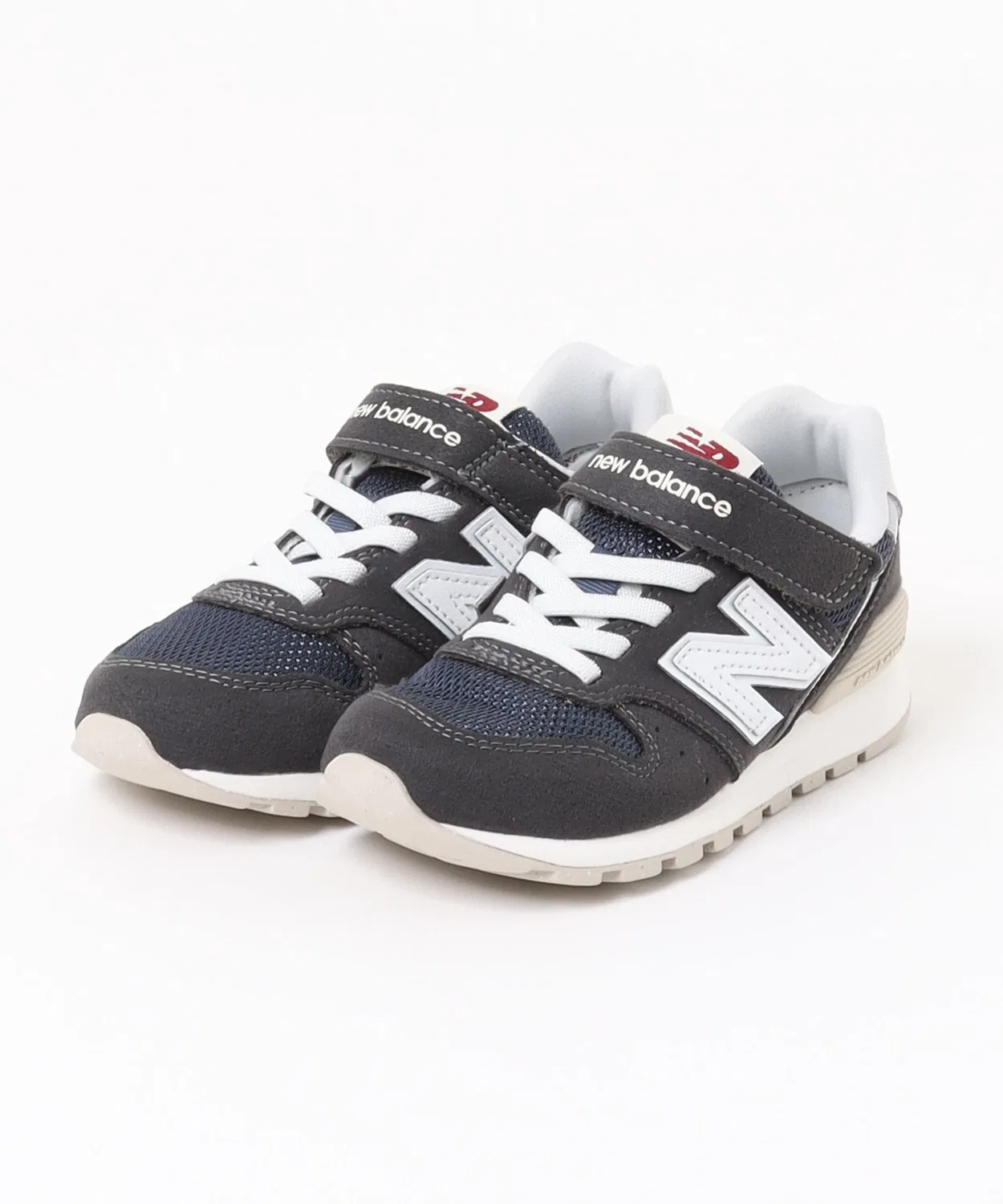 Детские кроссовки с липучкой и шнуровкой модель 996 v3 New Balance, Black/Navy