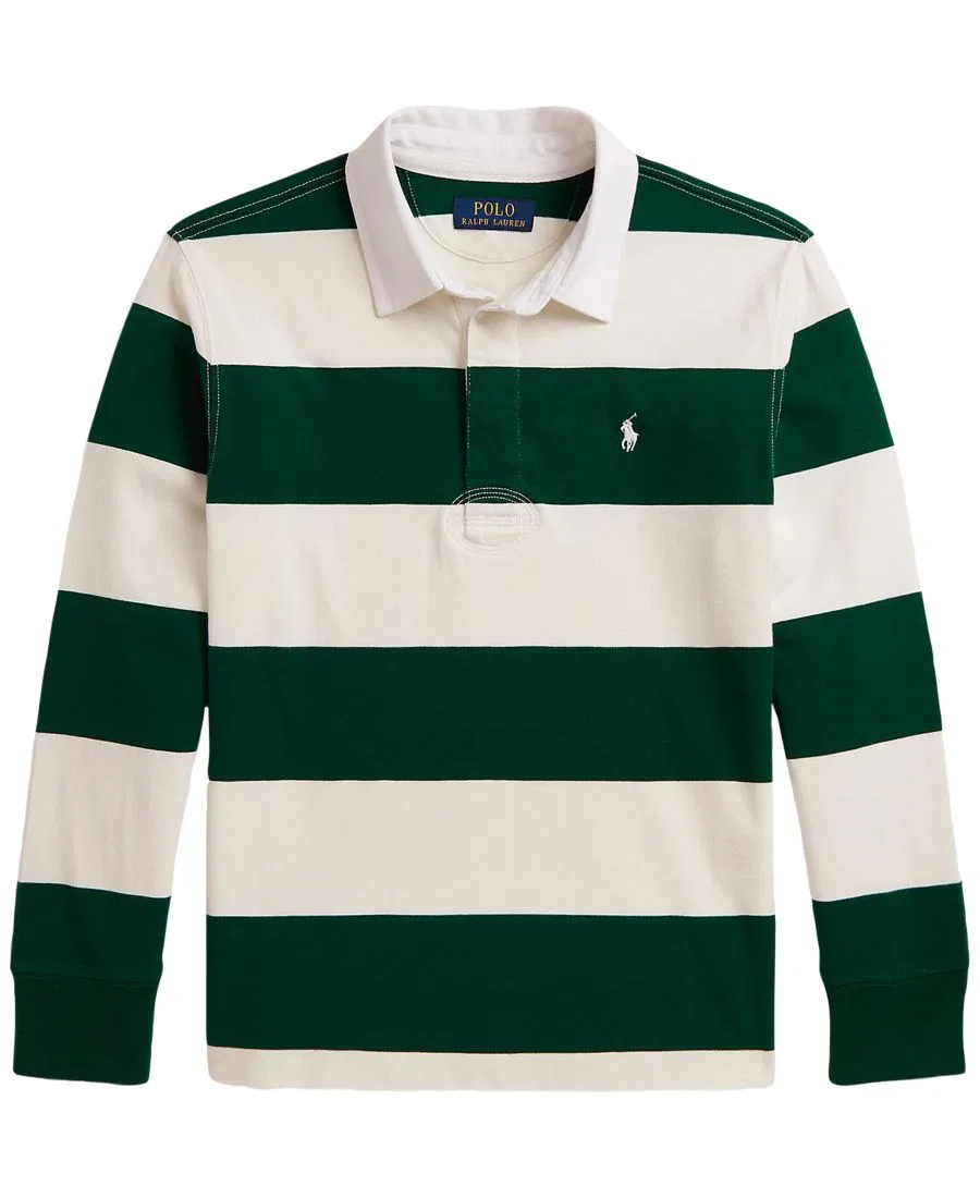 Рубашка-регби с длинным рукавом Iconic Polo Ralph Lauren, Hunter Green Nevis — фото 3