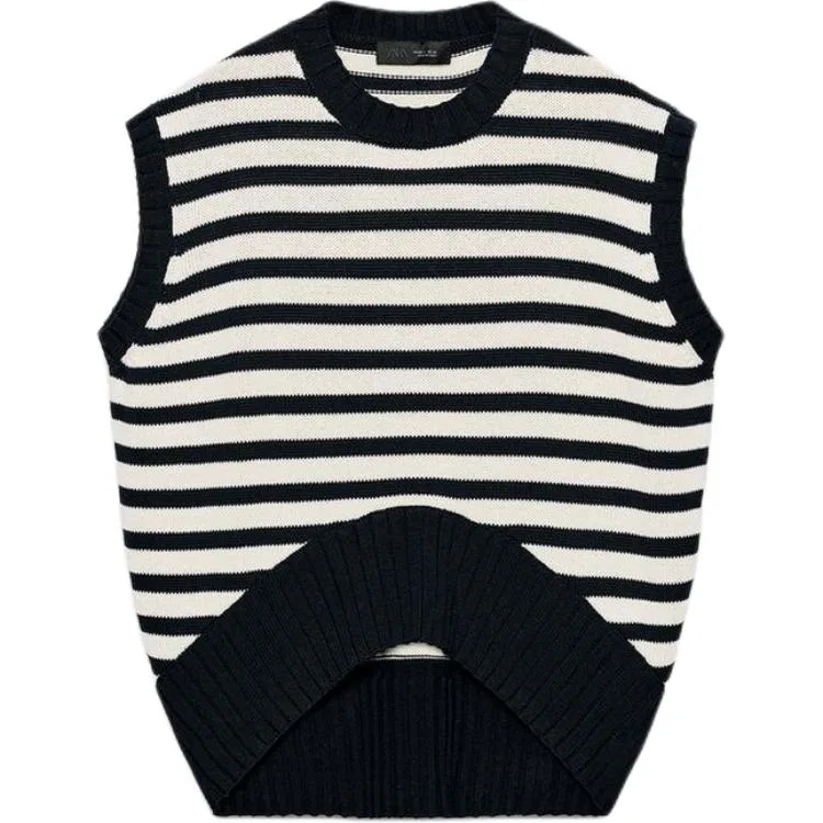 Женский топ без рукавов с полосками ZARA, Stripes