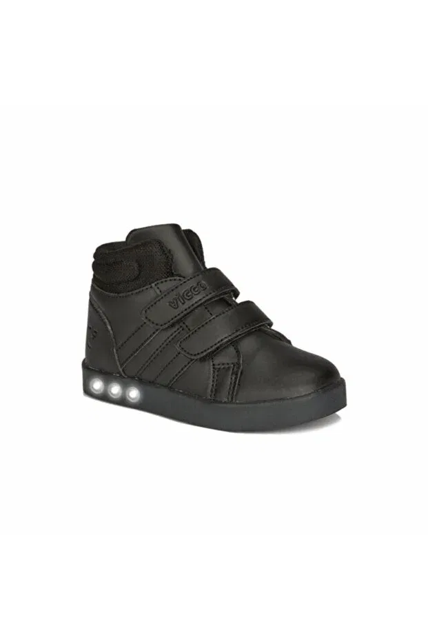 Детские ботинки для девочек с принтом Lucky Lighted Vicco, Black