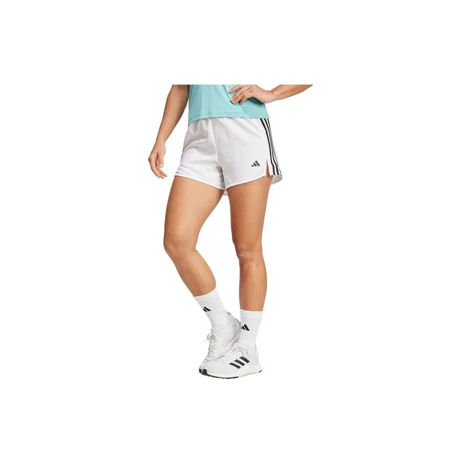 Шорты спортивные с высокой посадкой 3S SHORT HIGH R adidas, Белый — фото 2