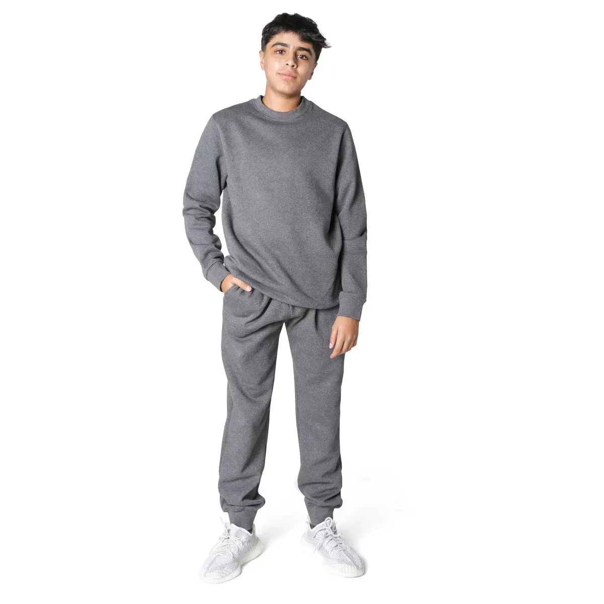 Детские спортивные штаны для мальчиков из флиса Everyday Kids, Charcoal Gray — фото 4