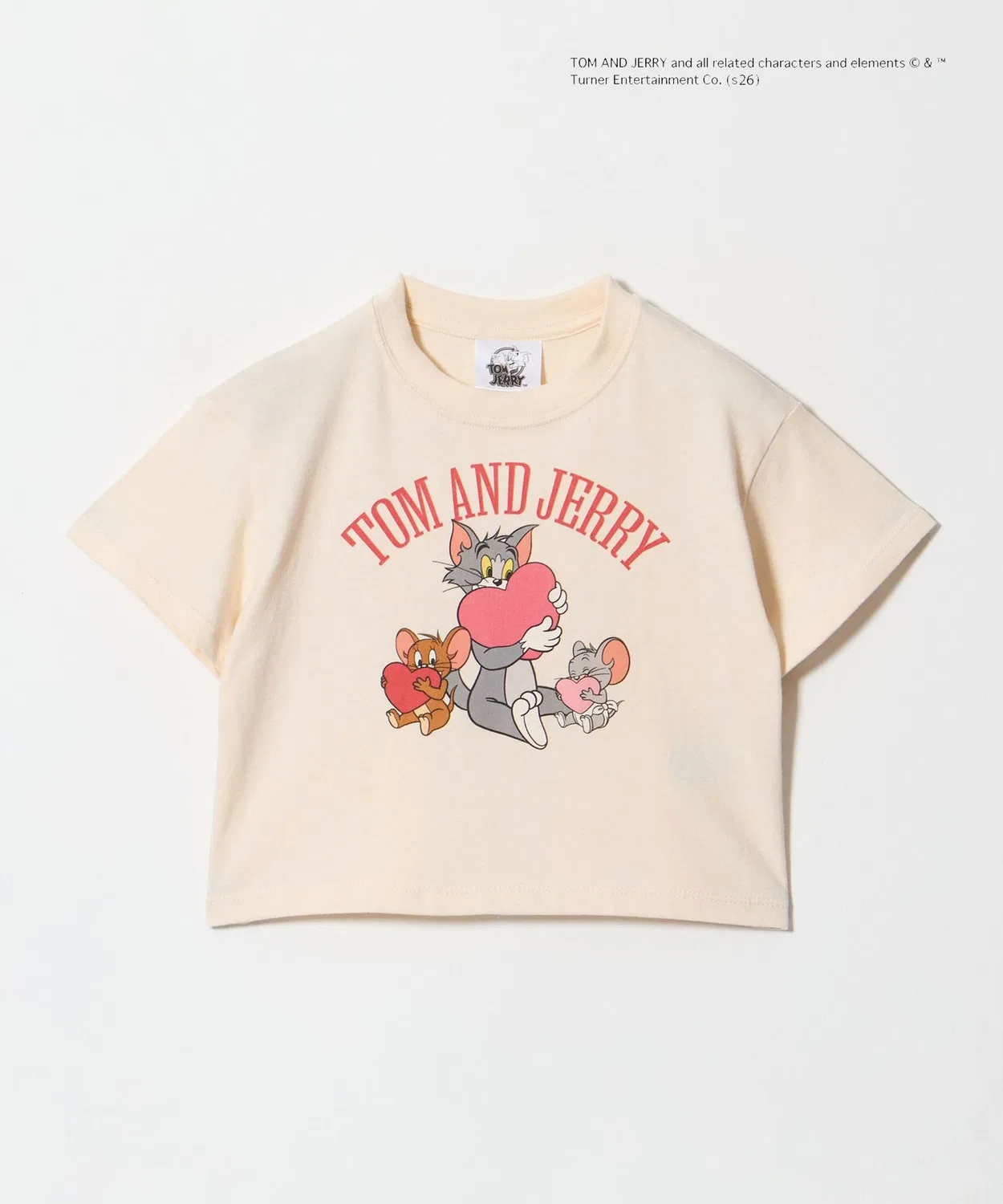 Детская футболка с принтом Tom and Jerry URBAMENT green label relaxing, Off White