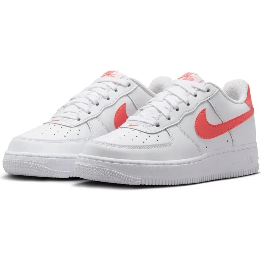 Кроссовки повседневные с кожаным верхом Air Force 1 Nike, Бело-желтый — фото 3