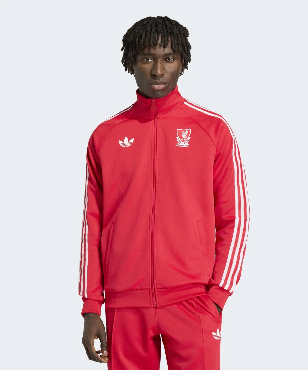 Мужской трек-топ с принтом Liverpool FC Original Trefoil Adidas, Red