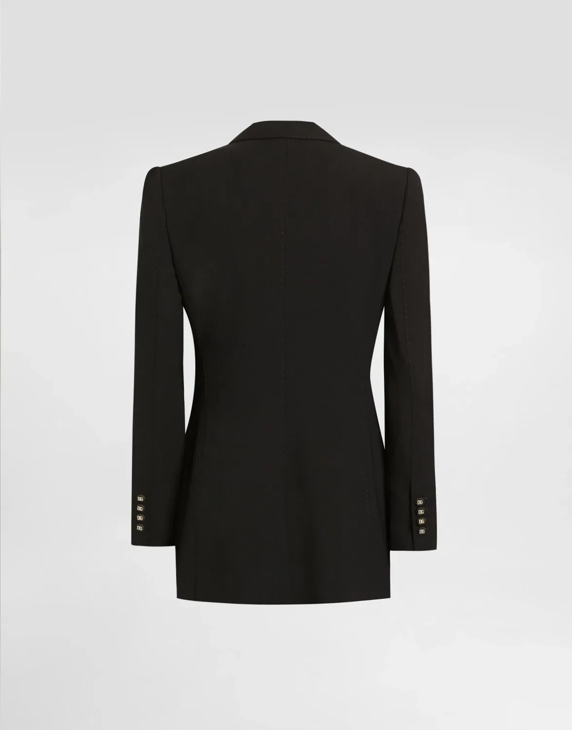 Однобортный жакет Turlington с подкладкой с леопардовым принтом Dolce & Gabbana, черный — фото 2