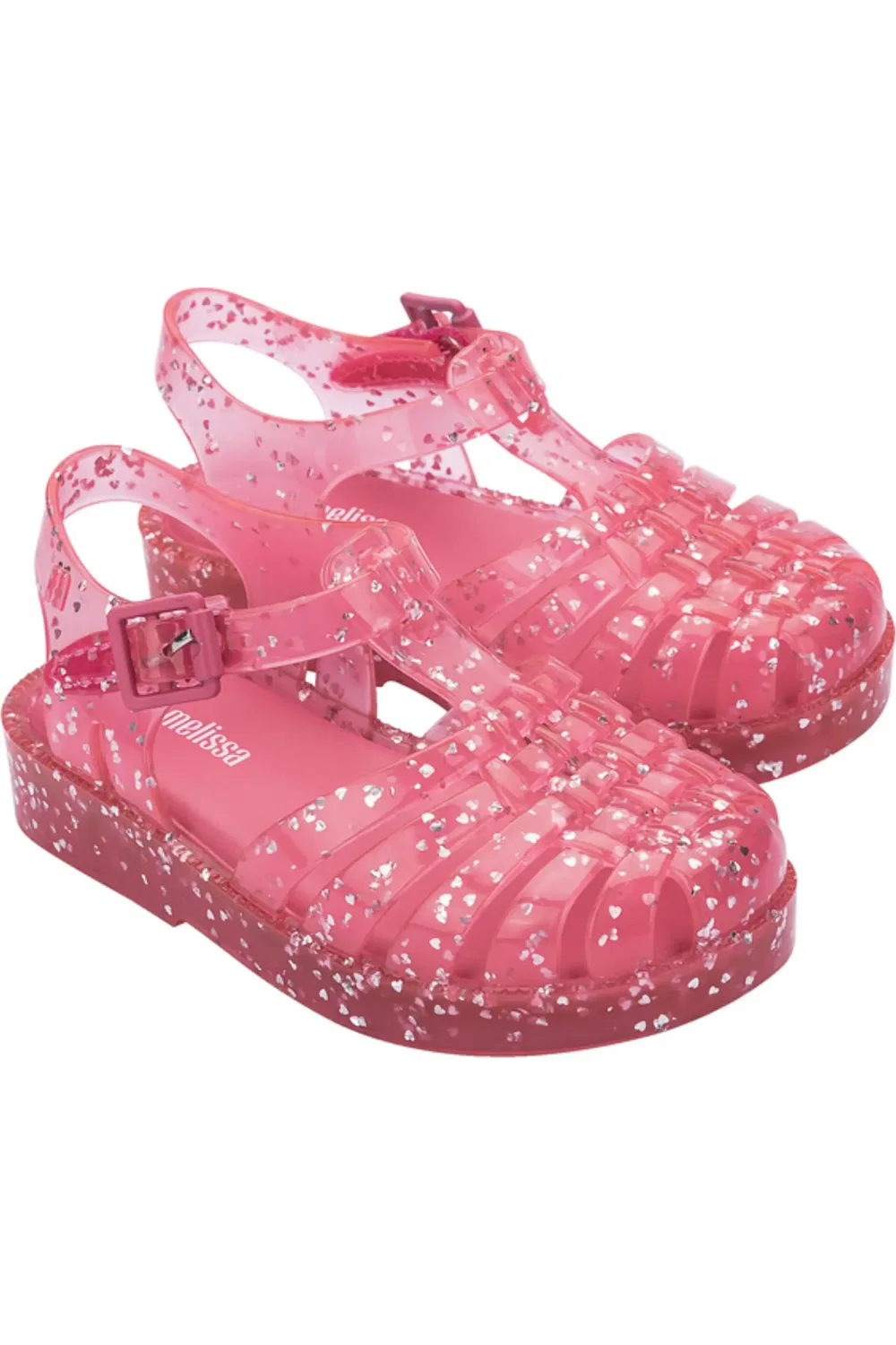 Детские сандалии рыбацкие глиттер Possession Mini Melissa, Glitter Pink