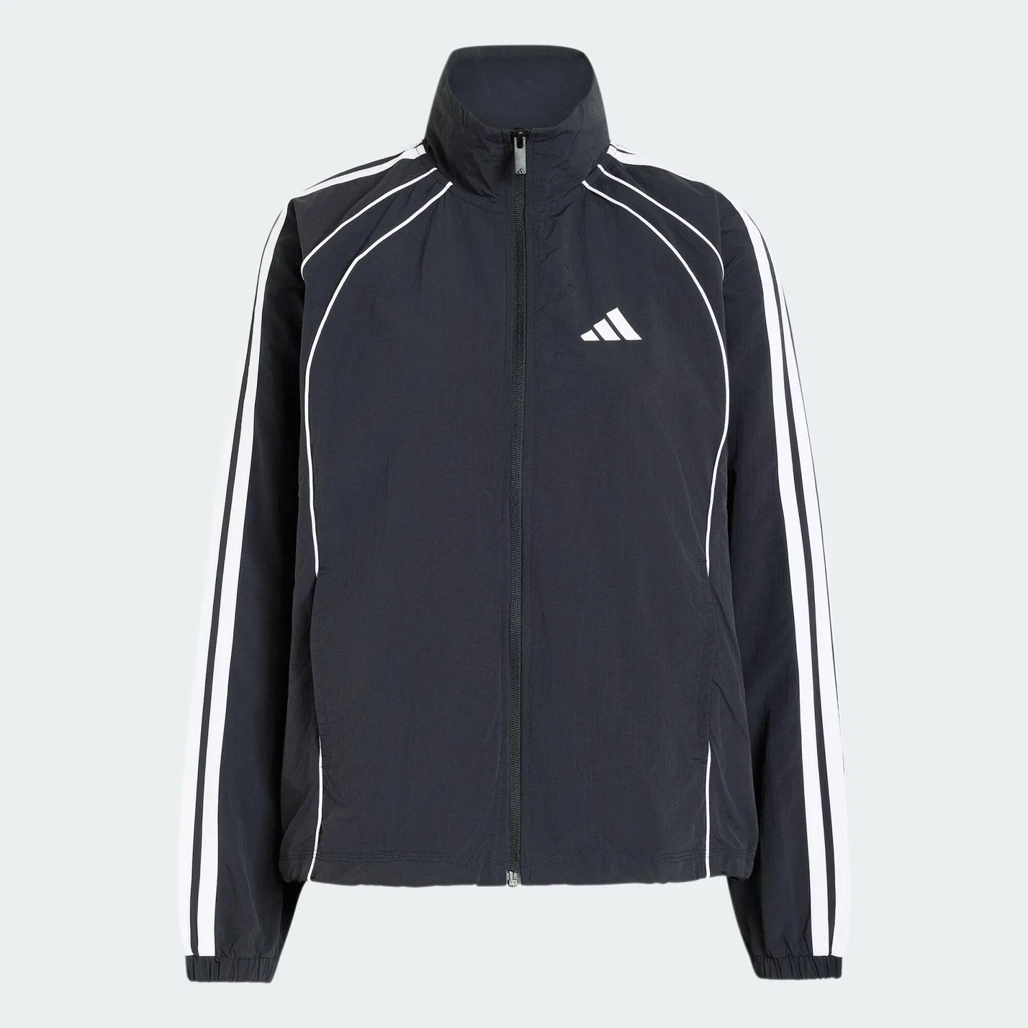 Женская тренировочная куртка свободного кроя Iconic Trainingsjacke Adidas, Schwarz Weiss — фото 2