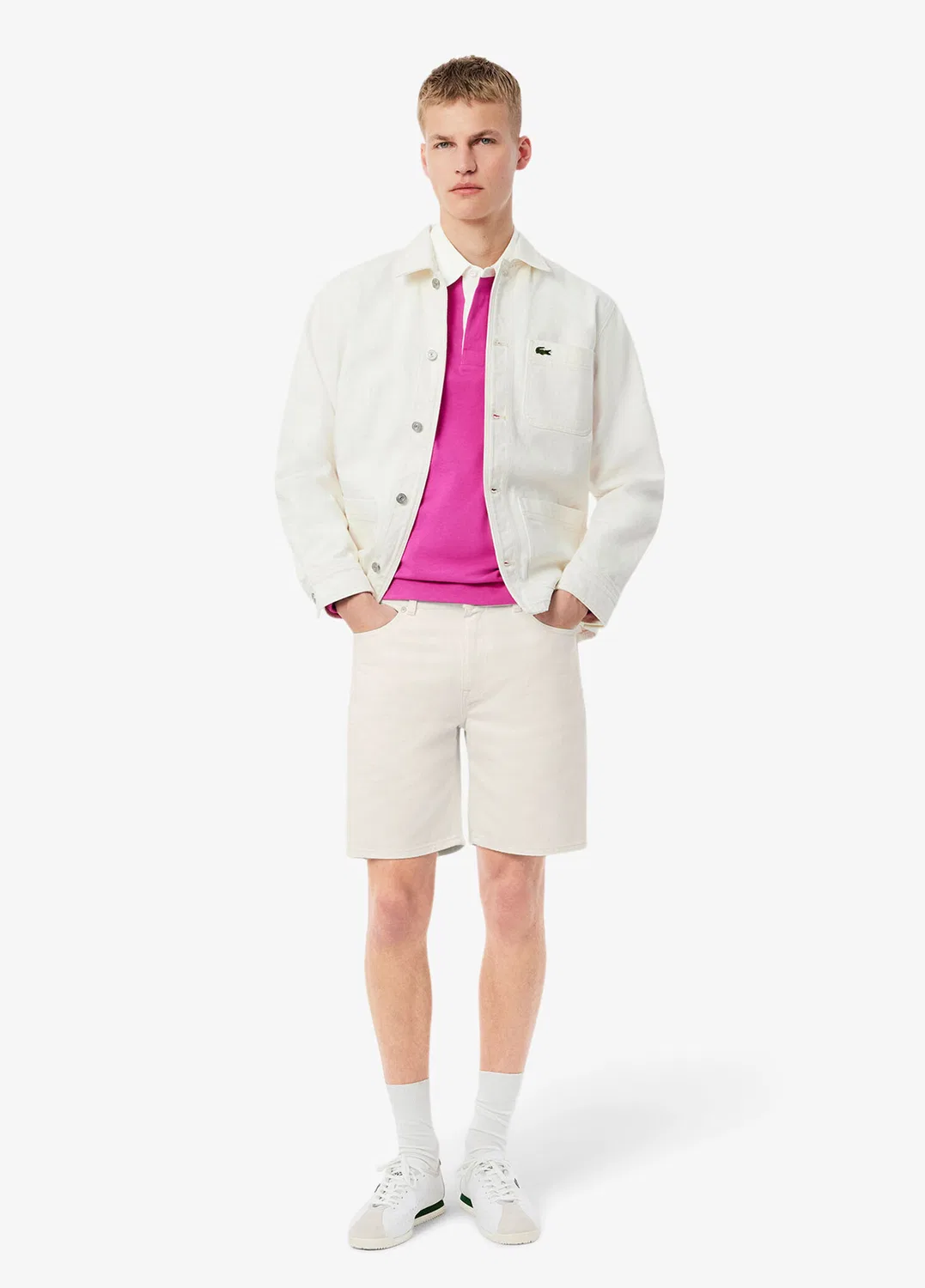 Бермуды Lacoste, белый — фото 3
