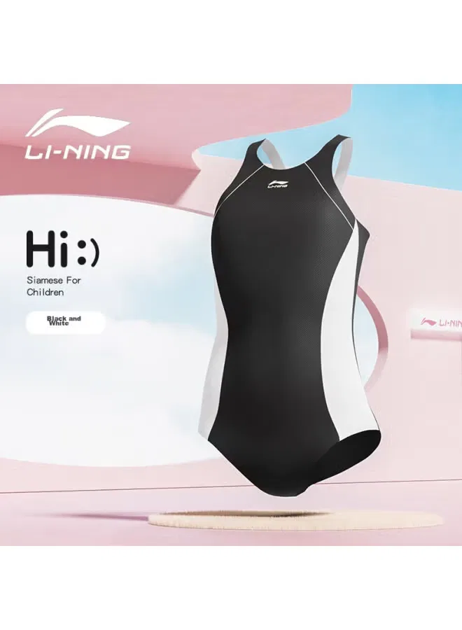 Купальник спортивный слитный с треугольным вырезом 712 Li-Ning, черный — фото 2
