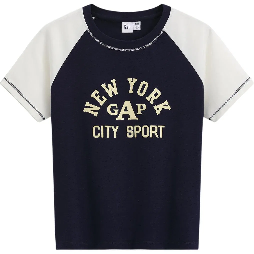 Футболка с круглым вырезом GAP, Marine Blue