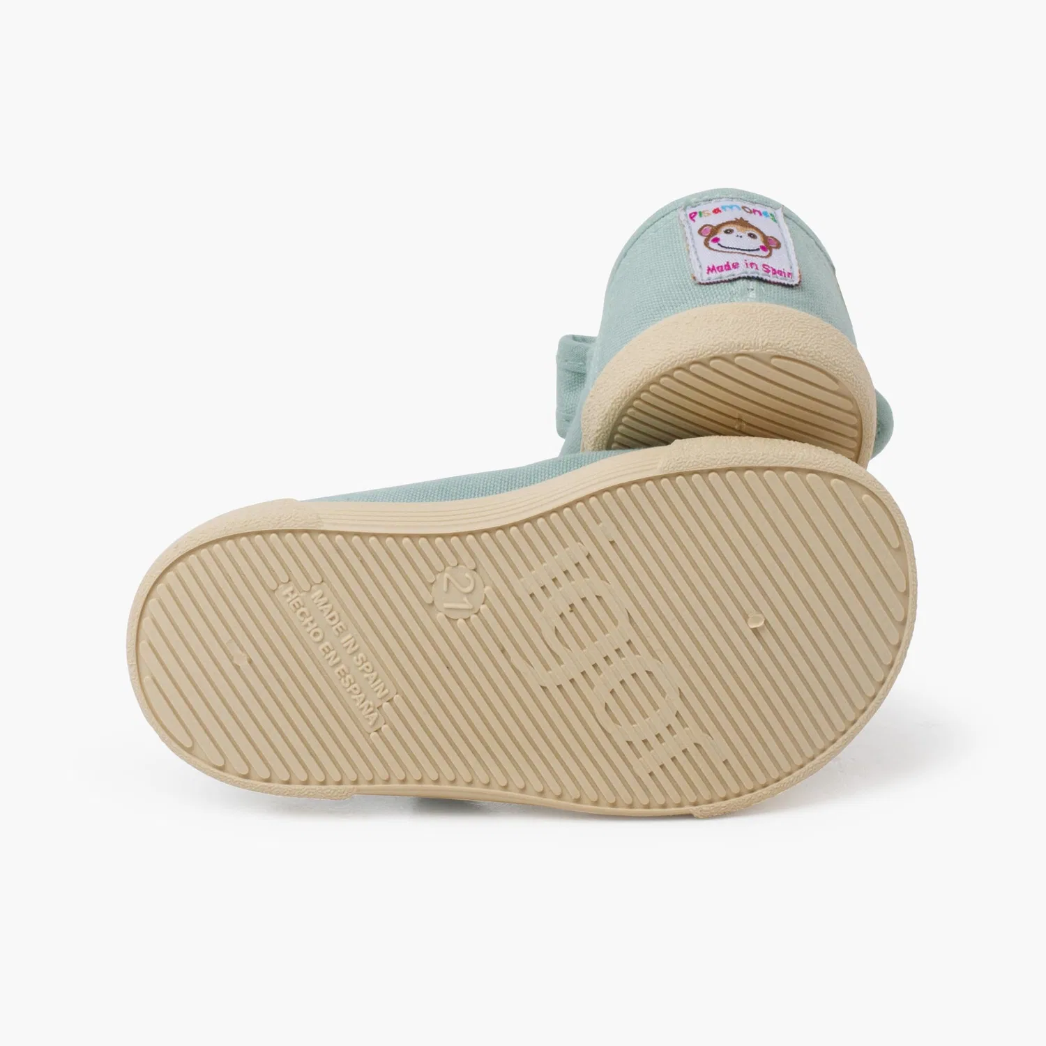 Детские балетки без каблука Pisamonas Barefoot Canvas Soft Strap Ballet Flats, Mint — фото 3