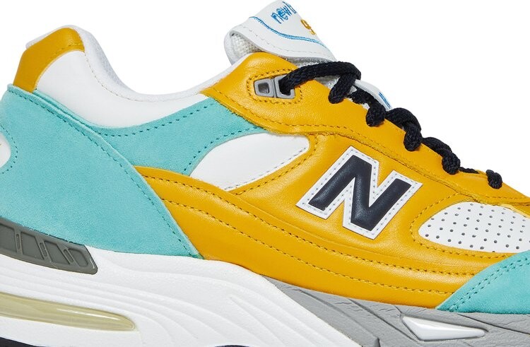 Кроссовки New Balance Sneakersnstuff x 991 Made in England 'Secret Colorway', желтый — фото 3