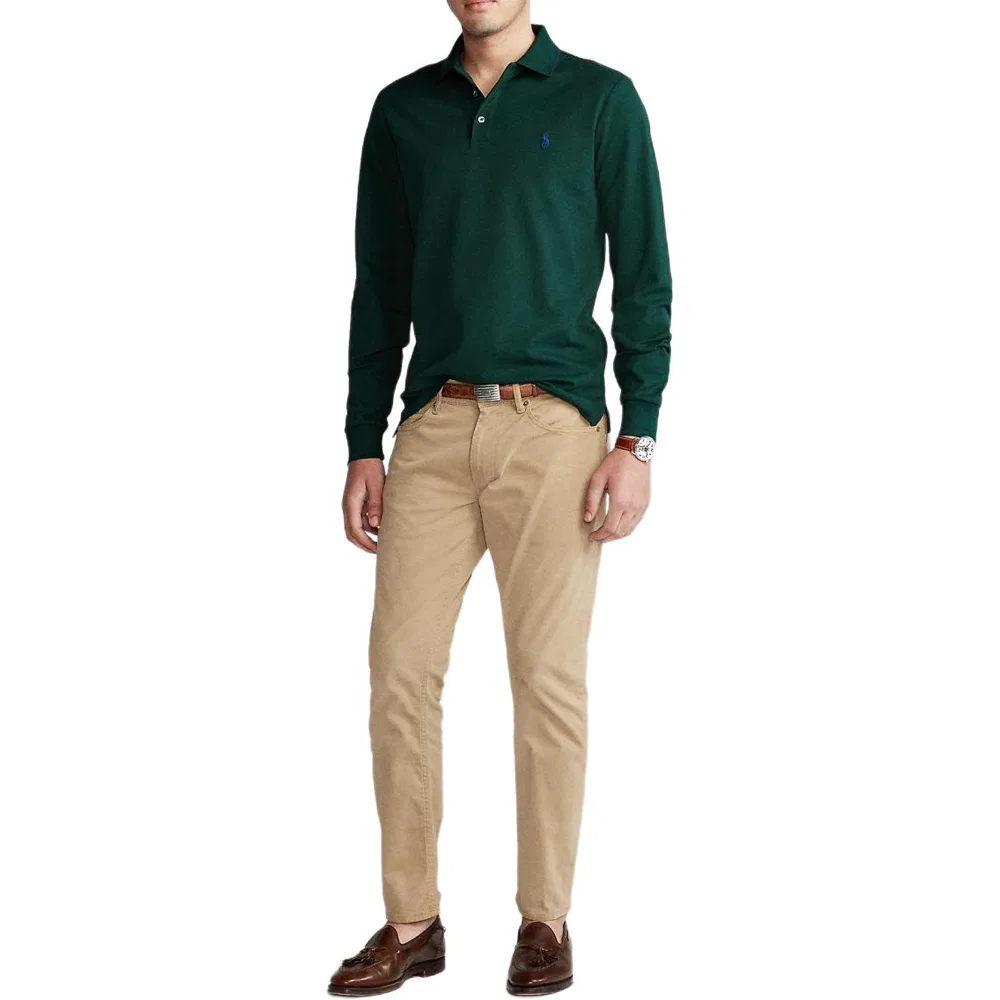 Мужское поло Slim Fit Polo Ralph Lauren, Green — фото 4